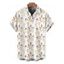 Chemise de vacances pour homme, chemise boutonnée à imprimé floral discret - multicolor 5XL