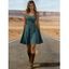Mini Robe Décontractée Ligne A à Bretelle Croisée à Taille Haute - Vert profond XL | US 12