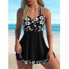 Maillot de bain shorty gainant imprimé cachemire à nœud papillon - Noir XXXL | US 14