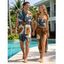 Vacation Couple Outfit Tropical Coconut Tree Print One-piece Swimsuit Cover-up Skirt and Shirt Set - Brun Légère S | US 4
