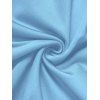 Robe asymétrique à épaules dénudées et lacets, nœud à nouer à l'épaule, chaîne, couleur unie, manches courtes - Bleu clair XXL | US 12