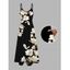 Robe de vacances à imprimé floral magnolia délavé, poches et bretelles spaghetti - Noir XXL | US 14