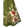 Robe de vacances à imprimé floral Lily et bretelles spaghetti, mini-robe - PLANT GREEN XXXXXL | US 20