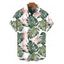 Men's Vacation Shirt Tropical Monstera Botanical Print Button Up Shirt - Vert 5XL