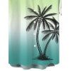 Men's Vacation Shirt for Beach Ombre Coconut Tree Print Button Up Shirt - Vert clair M