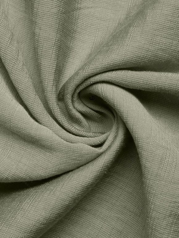 Solid Color Dress Tied Square Neck Puff Sleeve Maxi Dress - Vert clair XL | US 12