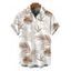Men's Vacation Shirt Tropical Botanical Leaf Print Button Up Shirt - Vert clair 5XL