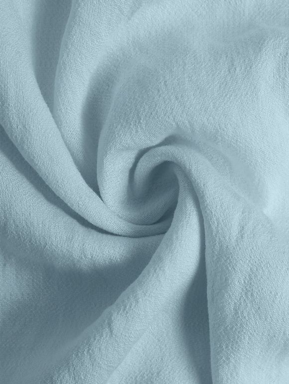 Vacation Dress Solid Color Minimalist Style Empire Waist Maxi Beach Dress - Bleu clair XL | US 10