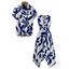 Vacation Couple Outfit Twisted V Neck Irregular Dress and Shirt Set - Bleu S | US 4