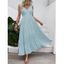 Vacation Dress Solid Color Minimalist Style Empire Waist Maxi Beach Dress - Blanc XL | US 10
