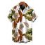 Men's Vacation Shirt for Beach Tropical Botanical Leaf Print Button Up Shirt - Blanc 5XL