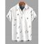 Men's Vacation Shirt Ditsy Floral Bird Print Button Up Shirt - Blanc 5XL