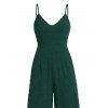 Casual Jumpsuit Solid Color Spaghetti Strap Wide Leg Jumpsuit - Vert profond XL | US 12