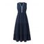 Vacation Dress Colorblock Lace Trim V Neck Sleeveless Dress - Bleu de Minuit L | US 8