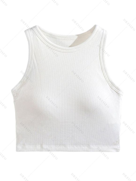 Casual Outfit Textured Padded Cropped Tank Top and Coral Floral Leaf Print Belt Wide Leg Pants Set - Vert Armée S | US 4