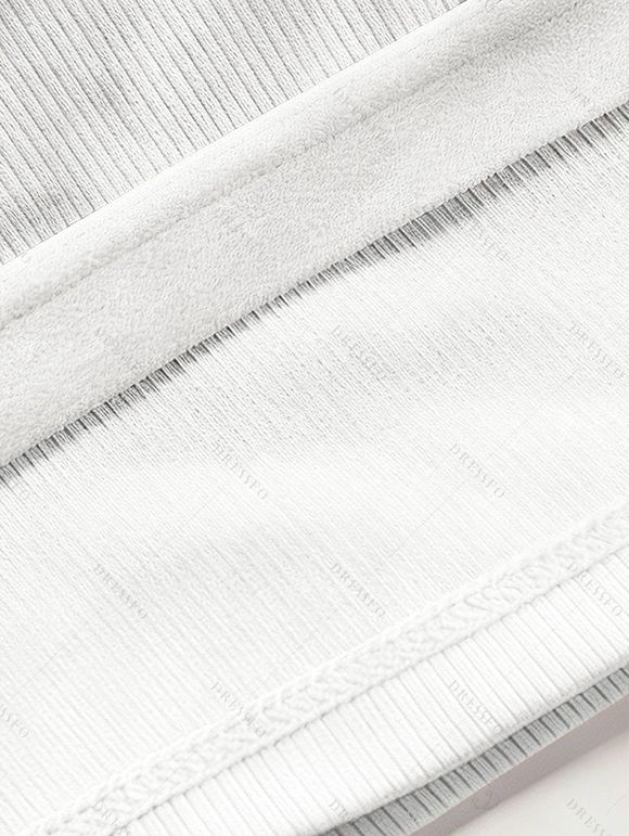 Textured Solid Color Tank Top Padded Sleeveless Cropped Top - Blanc S | US 4