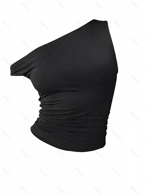 Vacation Couple Outfit Skew Neck Tank Top Striped Leaf Print Belt Pants and Shirt Shorts Set - FLAXSEED YELLOW S | US 4