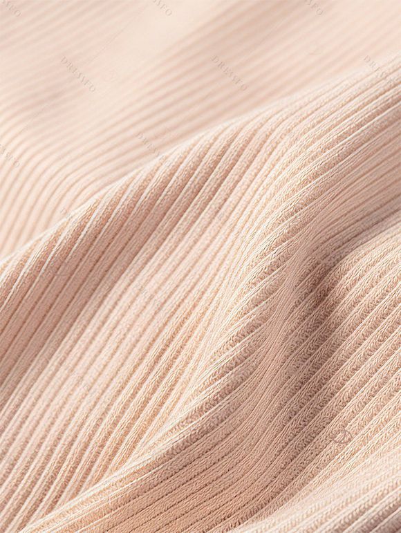 Textured Solid Color Tank Top Padded Sleeveless Cropped Top - Abricot M | US 6