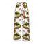Vacation Pants Tropical Monstera Leaf Print Belt Wide Leg Pants - PLANT GREEN XXXXXL | US 20