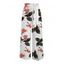 Vacation Wide Leg Pants Coral Floral Striped Leaf Print Belt Pants - Vert Armée XXXXXL | US 20