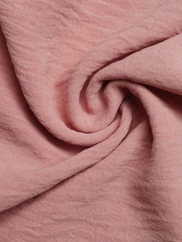 Solid Color Jumpsuit Ruffle Off the Shoulder Tied Mock Button Wide Leg Jumpsuit - Rose XXL | US 14