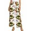 Vacation Pants Tropical Monstera Leaf Print Belt Wide Leg Pants - PLANT GREEN S | US 4