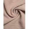 Solid Color Jumpsuit Ruffle Off the Shoulder Tied Mock Button Wide Leg Jumpsuit - café lumière M | US 6