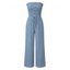 Solid Color Jumpsuit Ruffle Off the Shoulder Tied Mock Button Wide Leg Jumpsuit - Rose XXL | US 14