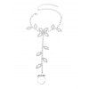 Beach Vacation Foot Chain Rhinestone Floral Leaf Toe Ring Rhinestone Anklet - Argent 