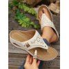 Casual Outdoor Sandals Round Tone Hollow Out Sandals - Abricot EU 43