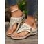 Casual Outdoor Sandals Round Tone Hollow Out Sandals - Abricot EU 43