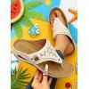 Casual Outdoor Sandals Round Tone Hollow Out Sandals - Abricot EU 43