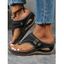 Casual Outdoor Sandals Round Tone Hollow Out Sandals - Abricot EU 43