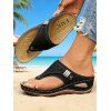 Casual Outdoor Sandals Round Tone Hollow Out Sandals - Noir EU 40