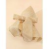 Beach Straw Hat Bowknot Ribbon Wave Brim UV Protection Vacation Hat - café lumière 