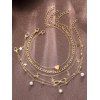4 Pcs Beach Ankle Chain Star Butterfly Infinity Charm Multilayer Anklet Chain Set - d'or 