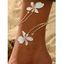 Minimalist Beach Ankle Chain Enamel Flower Vintage 3D Floral Anklet Chain - Pourpre 