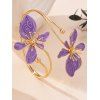 Minimalist Beach Ankle Chain Enamel Flower Vintage 3D Floral Anklet Chain - Pourpre 