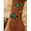 Minimalist Beach Ankle Chain Enamel Flower Vintage 3D Floral Anklet Chain - Vert 