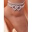 Beach Ankle Chain Double Heart Rhinestone Anklet Chain - Blanc 