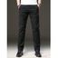 Men's Suit Pants Solid Color High Waisted Straight Pants - Noir 3XL