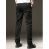 Men's Suit Pants Solid Color High Waisted Straight Pants - Noir 3XL