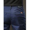 Men's Suit Pants Solid Color High Waisted Straight Pants - Cadetblue 2XL