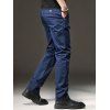 Men's Suit Pants Solid Color High Waisted Straight Pants - Cadetblue 2XL