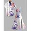 Hawaii Vacation Couple Outfit  Lily Iris Floral Print Lace Hollow Out Slit Dress and Shirt Set - Blanc S | US 4