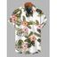 Men's Vacation Shirt Tropical Hibiscus Floral Leaf Print Button Up Shirt - Vert 5XL
