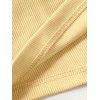 Textured Solid Color Tank Top Padded Sleeveless Cropped Top - Jaune XL | US 12