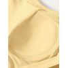 Textured Solid Color Tank Top Padded Sleeveless Cropped Top - Jaune XL | US 12