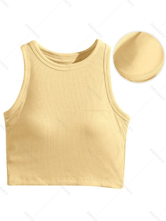 Vacation Couple Outfit Textured Tank Top Palm Leaf Print Belt Pants and Shirt Shorts Set - Noir S | US 4