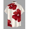 Vacation Couple Outfit Tropical Hibiscus Floral Print Pocket Dress and Shirt Set - Rouge Vineux S | US 4